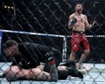 Видео: Азамат Бекоев нокаутировал соперника в дебютном поединке UFC